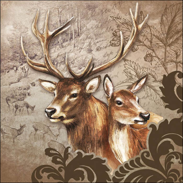 Serviettes de table - Cerf