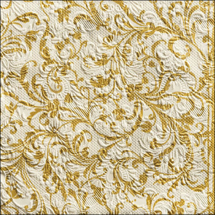 Lunch Servietten - Weihnachten creme gold