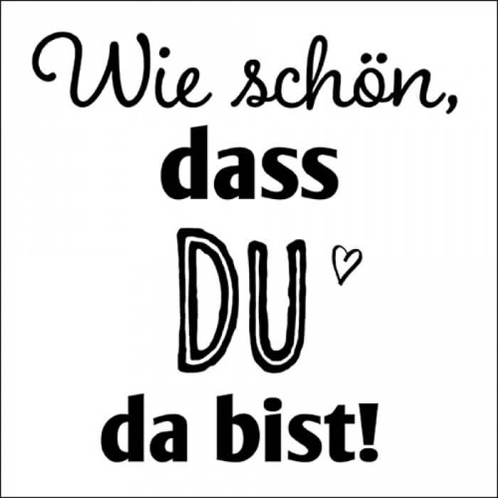 Lunch Servietten - Wie schön das Du da bist