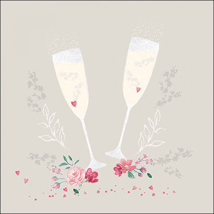 Lunch Servietten - Hochzeit / Valentinstag