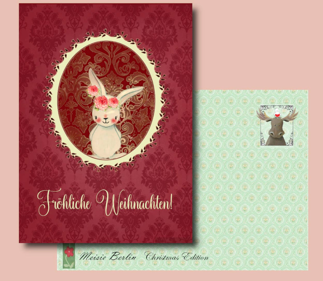 Weihnachtskarte - Hase