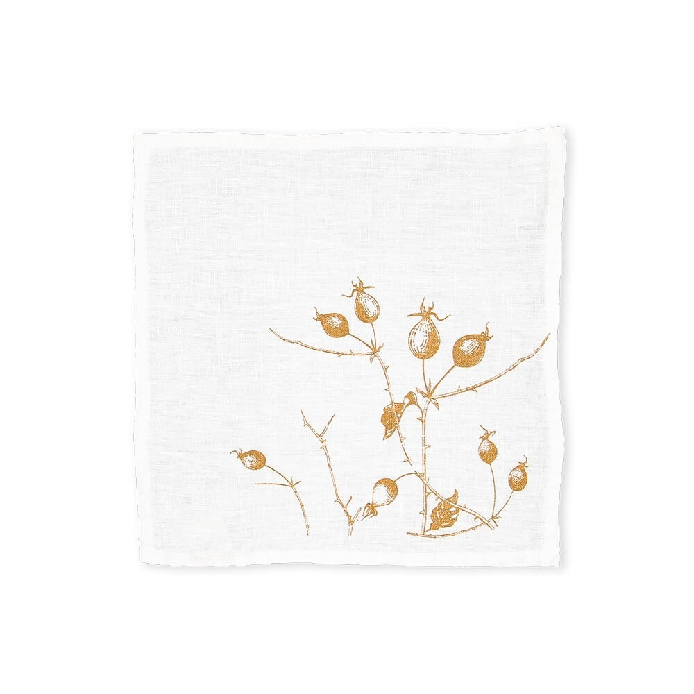 Serviette en lin Dorothee Lehnen - Églantier doré