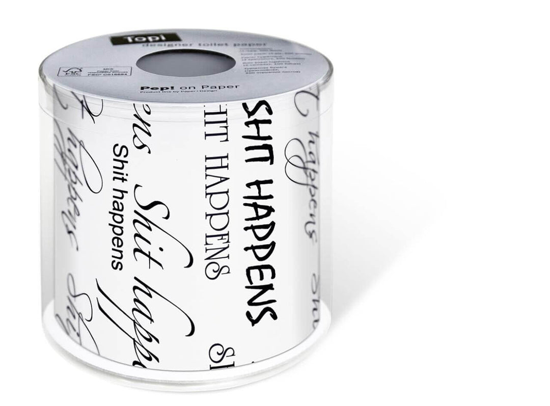Toilettenpapier bedruckt - Shit happens