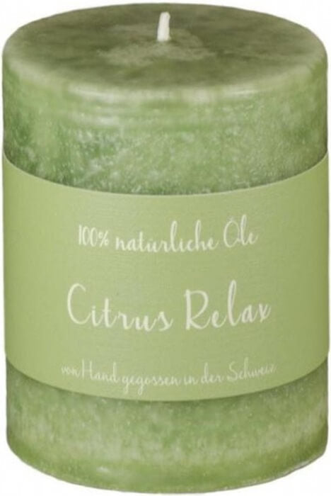 Duftkerze - Citrus Relax 100& natürliche Oele