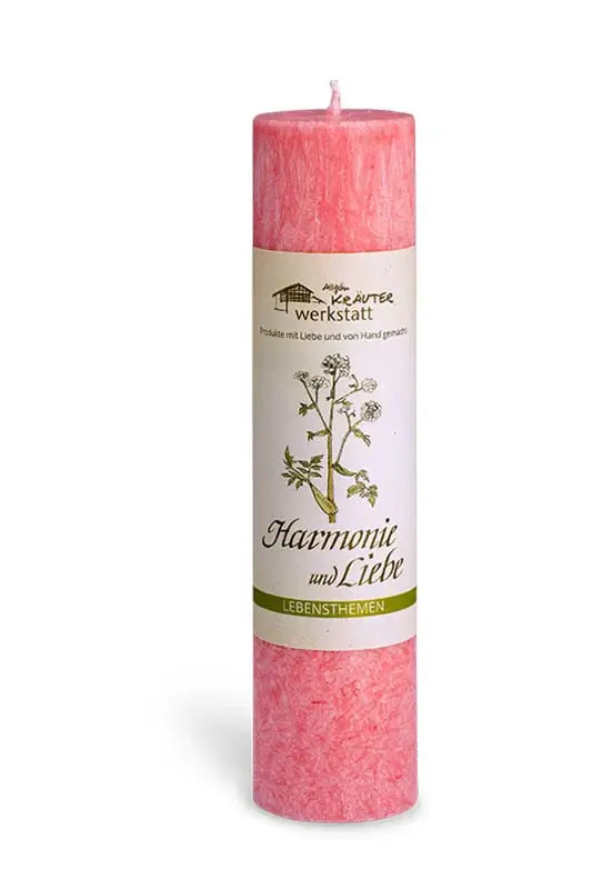 Allgäuer Heilkräuter Kerze Harmonie & Liebe – Weissdorn & Mariengras (50h)