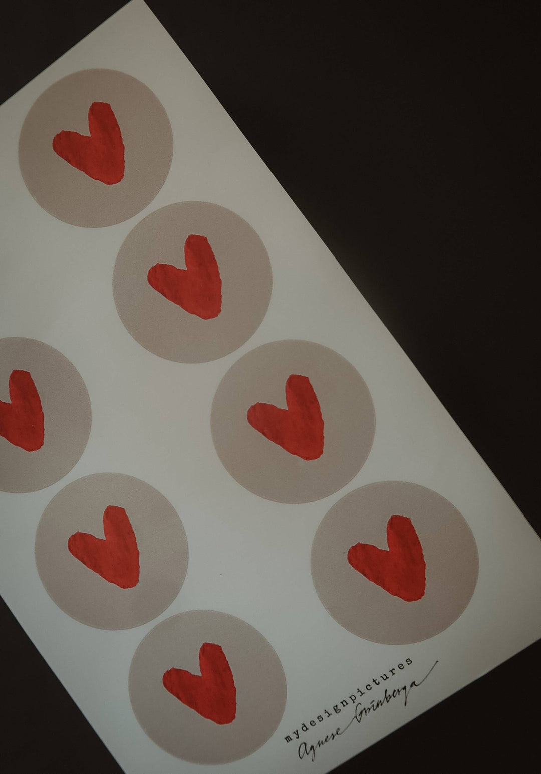 Sticker-Set Rote Herzen