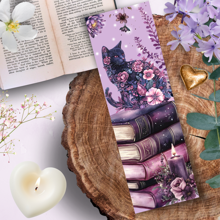 Lesezeichen Die Zauberbücher der Katze - Magie und Feenblumen