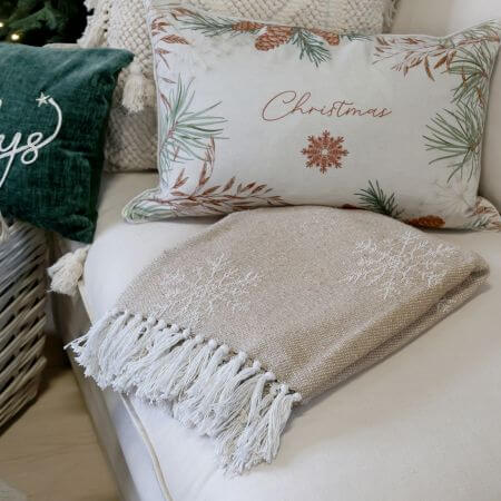 Plaid - couverture avec cristaux de glace