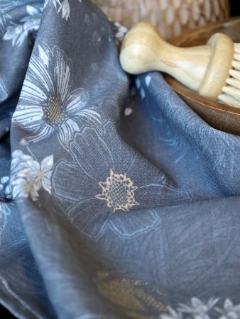 Geschirrtuch mit Blumen Midnight – Chic Antique Baumwolle