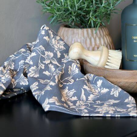 Geschirrtuch Blattmuster Midnight & Sand – Chic Antique
