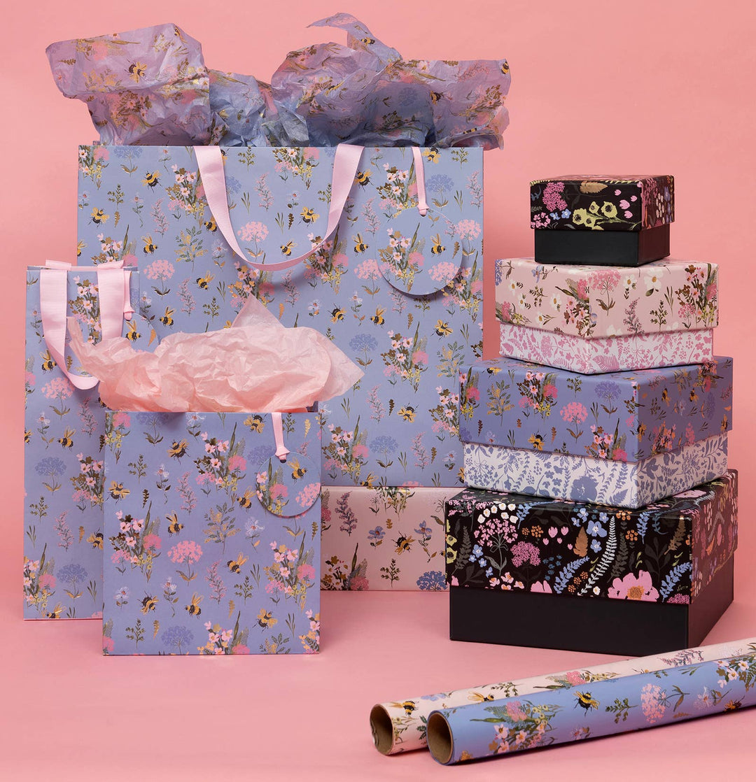 Geschenktasche -  Bienenwiese Blau