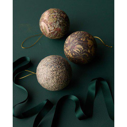 Weihnachtskugel -  Vogel & Blüten