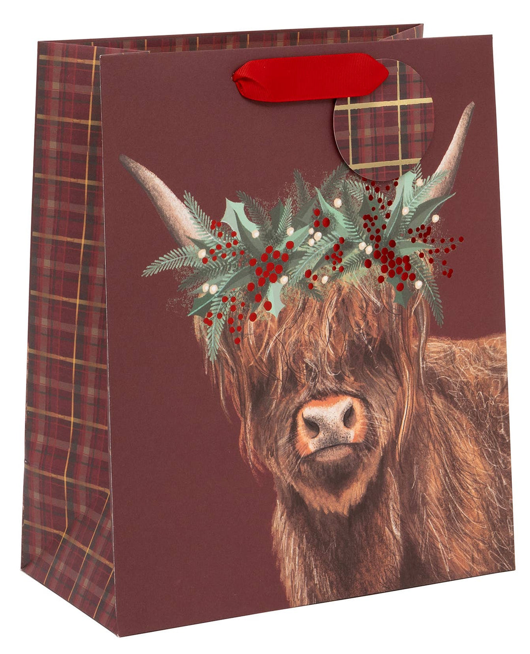 Geschenktasche Groß - Highland Tartan Rind