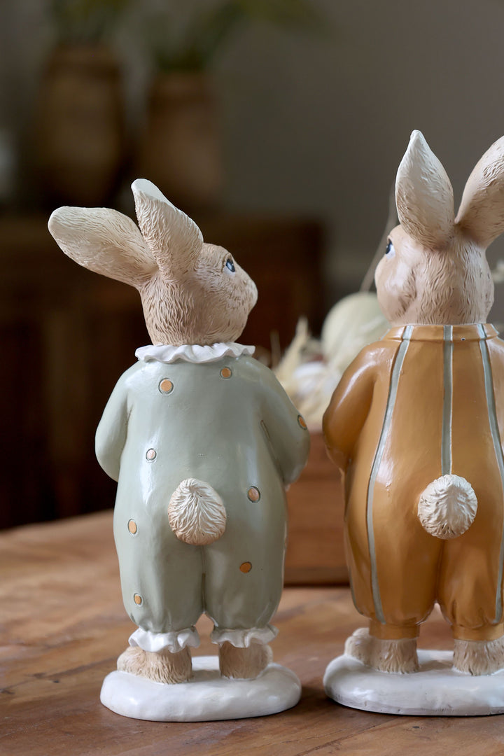 Hasen-Paar im Pyjama – Set aus 2  Figuren