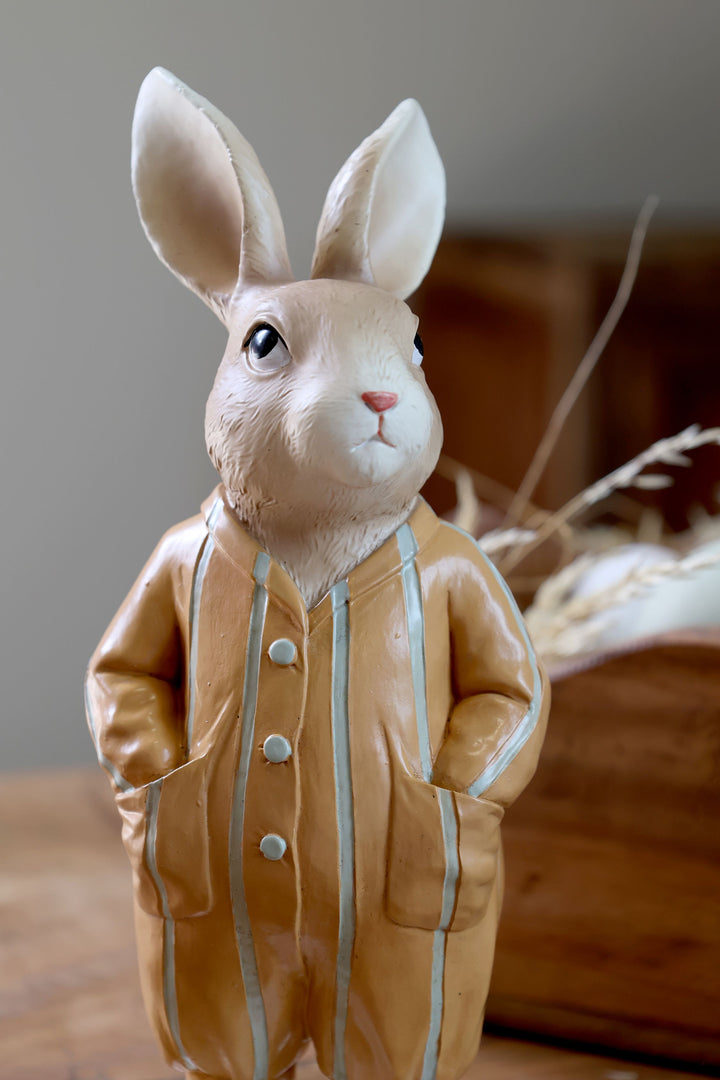 Hasen-Paar im Pyjama – Set aus 2  Figuren