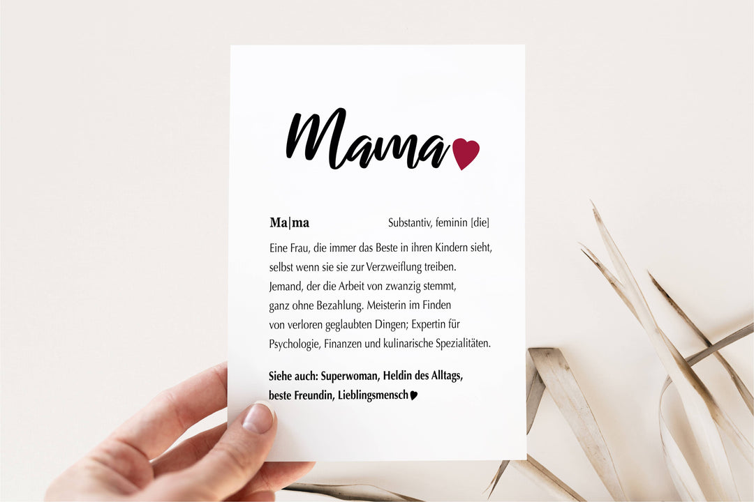 Karte - Mama mit Umschlag