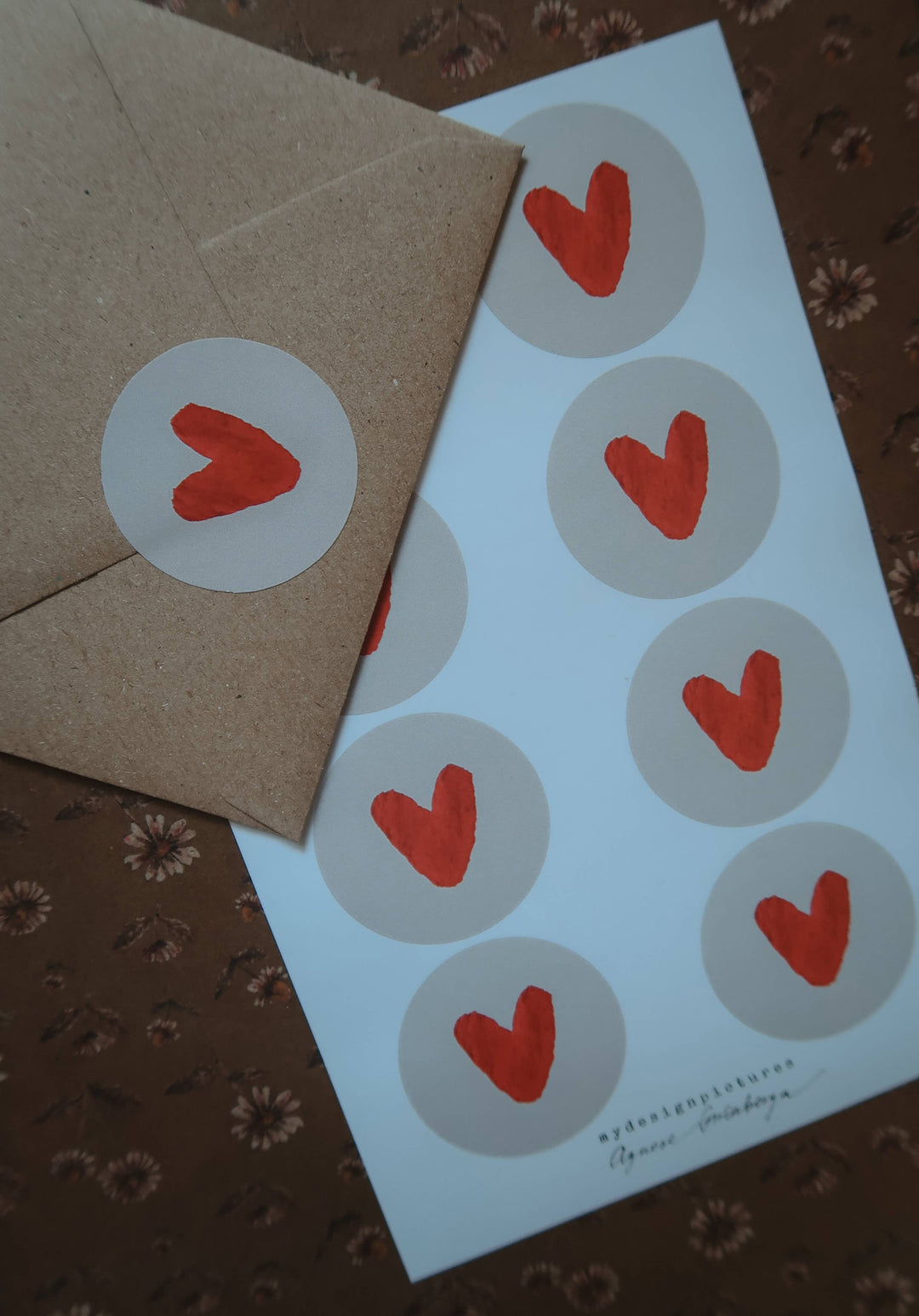 Sticker-Set Rote Herzen