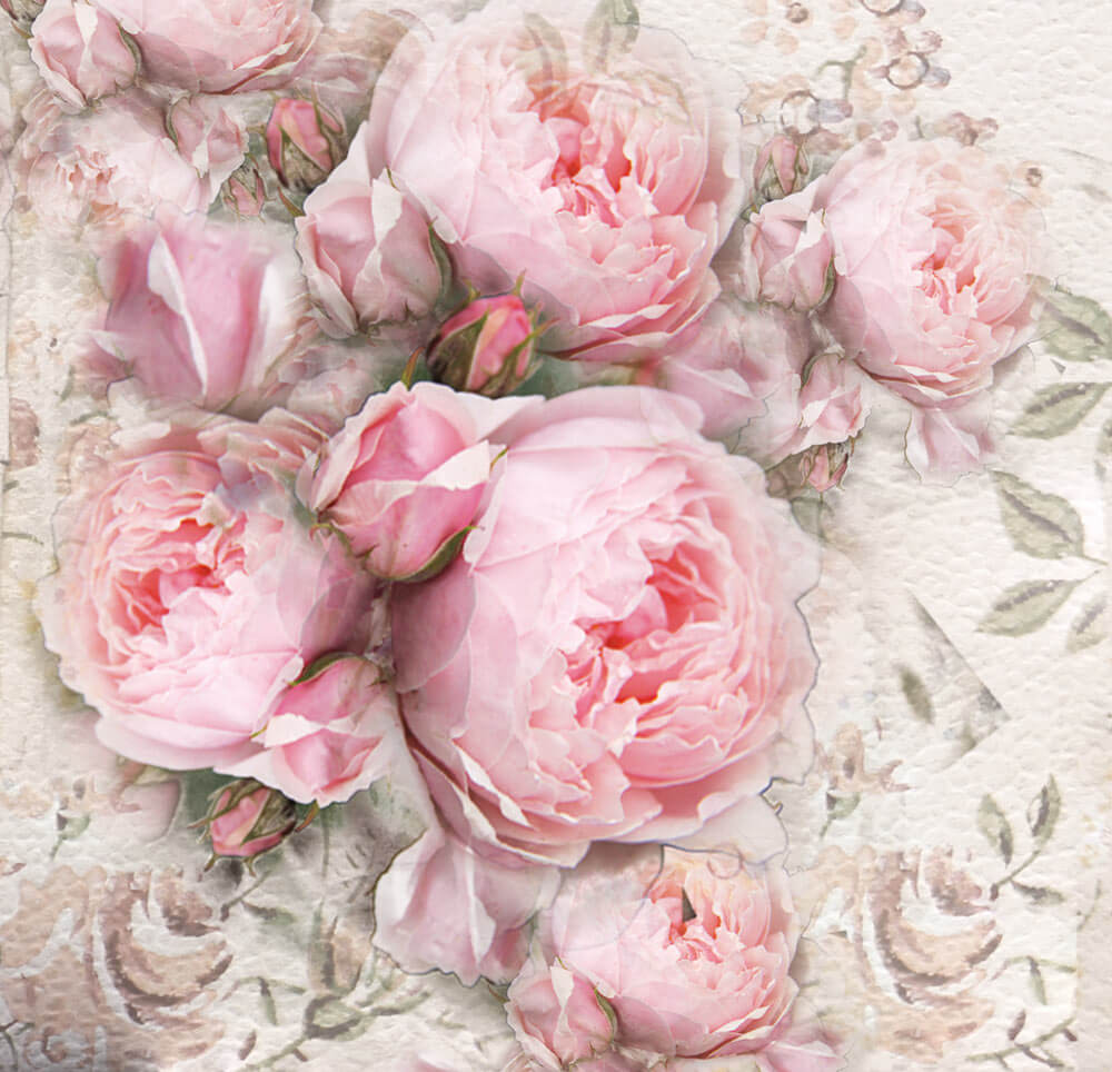 Serviettes de table - Roses Vintage