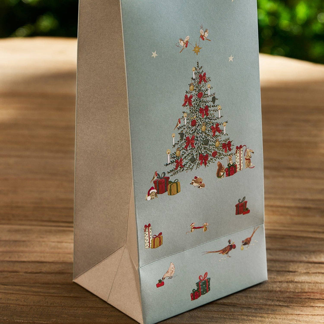 Weihnachtsflaschen-Geschenktasche