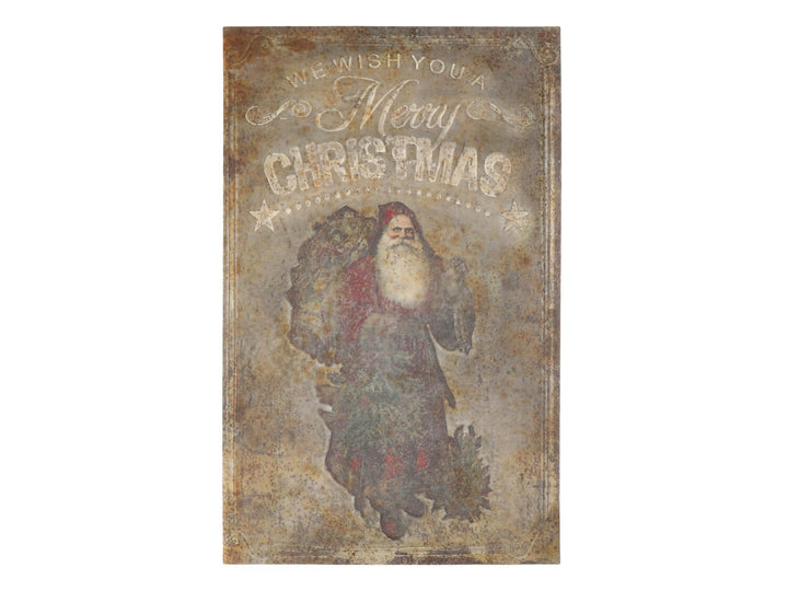 Vintage Schild mit Weihnachtsmann