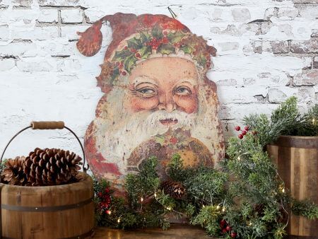 Chic Antique Weihnachtsmann Vintage Eisen Deko