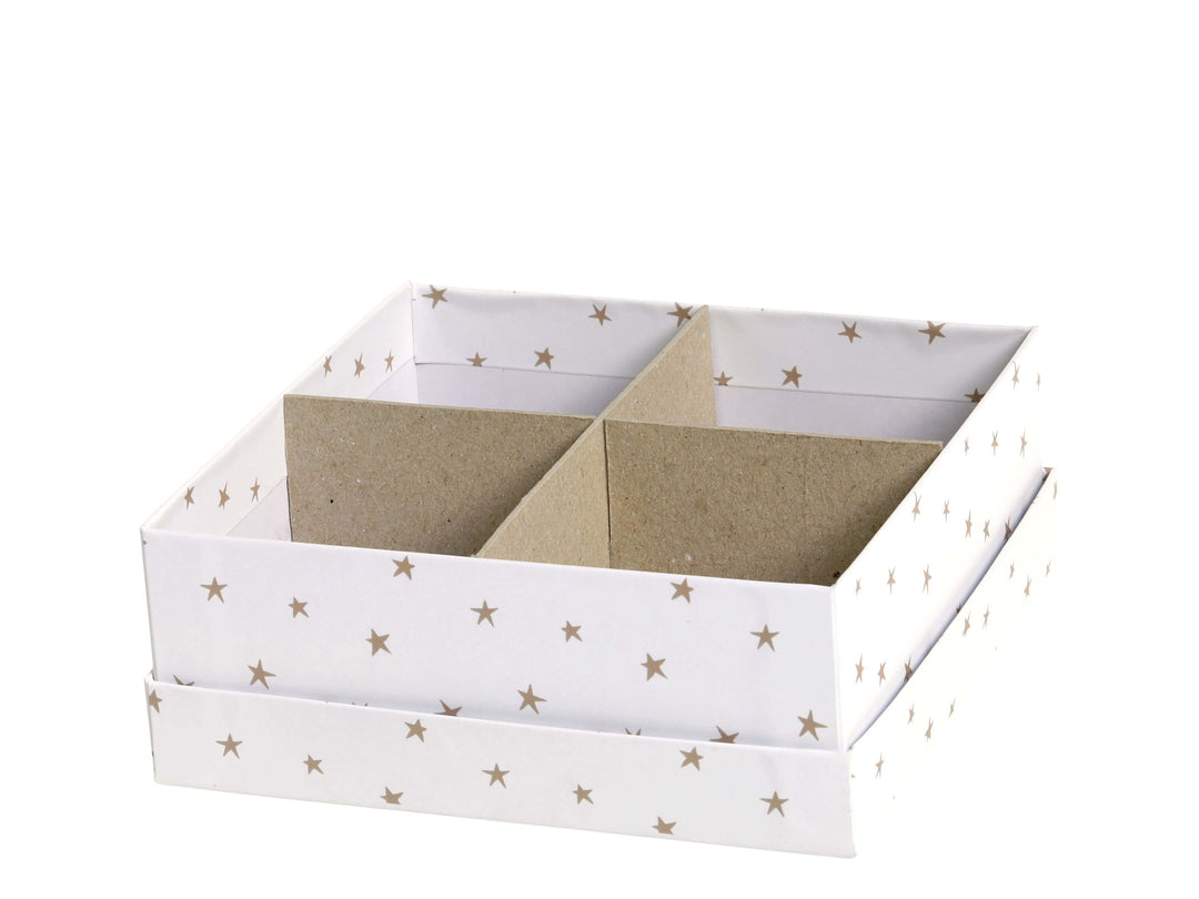 Geschenkbox Set 3er mit Sternendruck – Festliche Verpackung für Geschenke