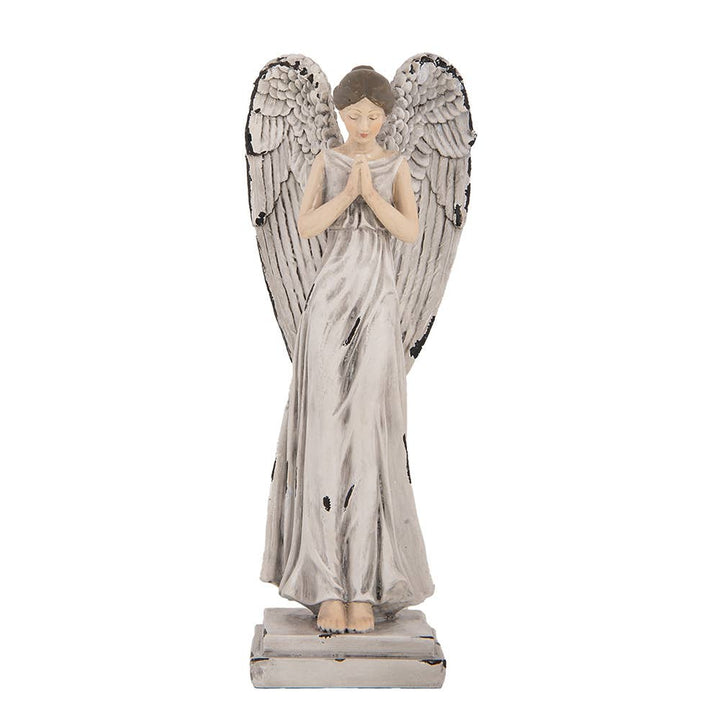 Engelsfigur Weiß/Grau 23 cm – Stilvolles Wohnaccessoire