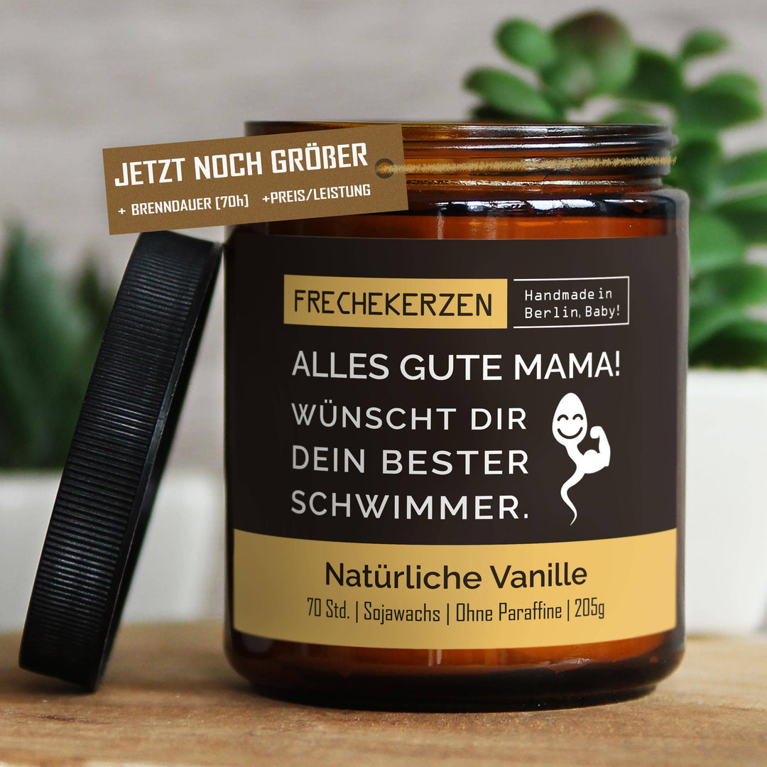 Kerze mit Spruch- Alles gute mama