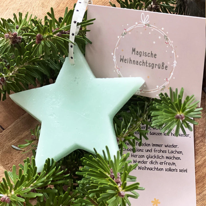 Magische Weihnachtswünsche – Mini Weihnachtsgruß mit Wachsstern