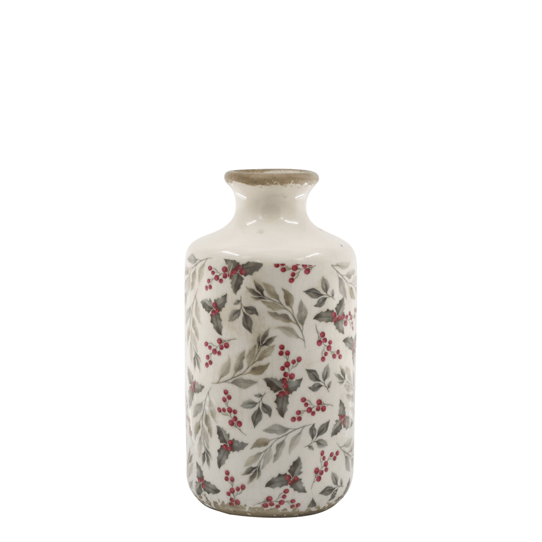 Vase à fleurs - motif hivernal