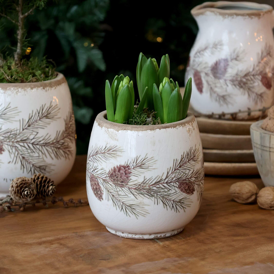 Pot de fleurs avec motif cône 14,5 cm