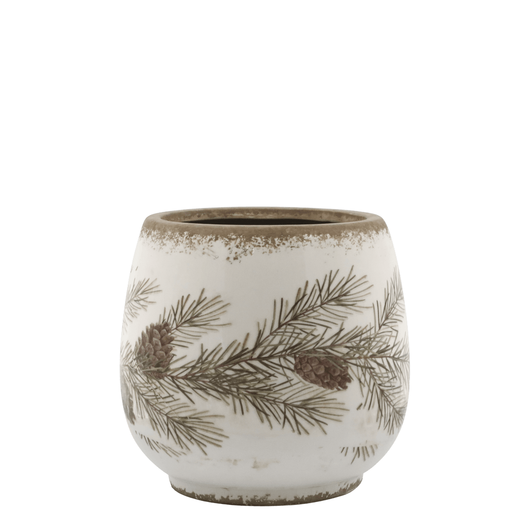 Pot de fleurs avec motif cône 16,5 cm