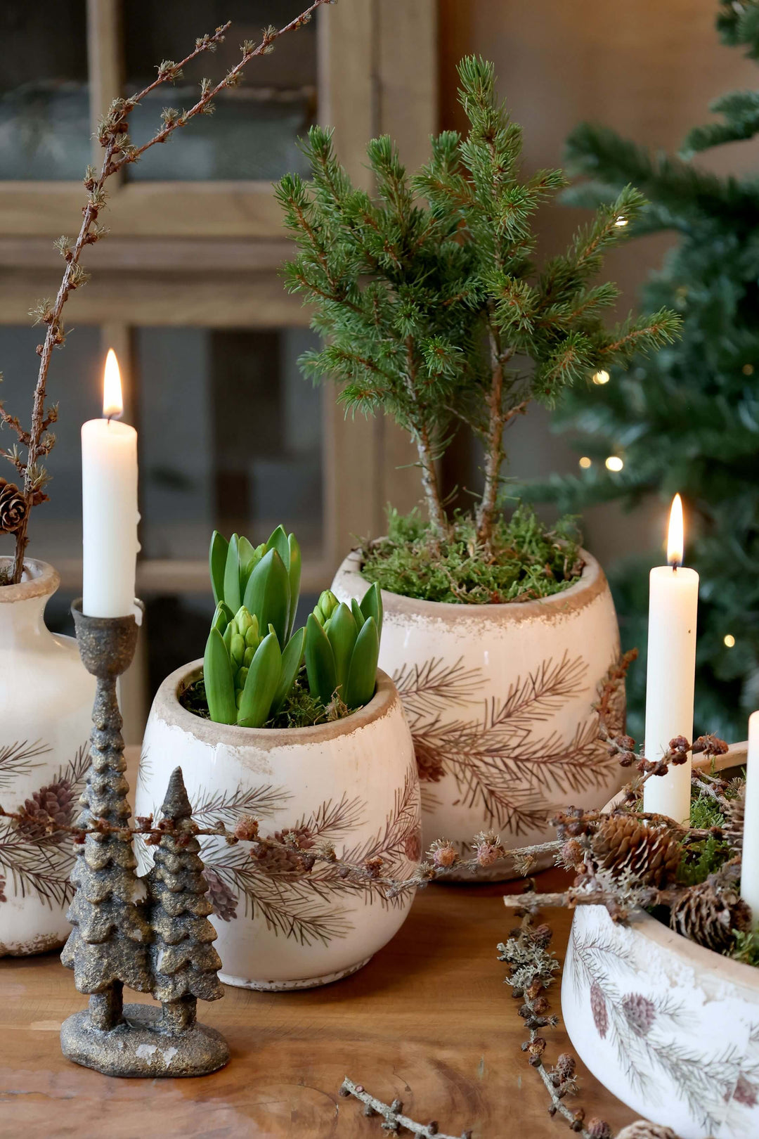 Pot de fleurs avec motif cône 16,5 cm