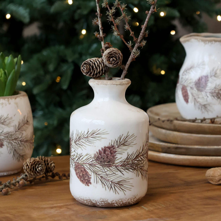 Vase à fleurs avec motif de cône