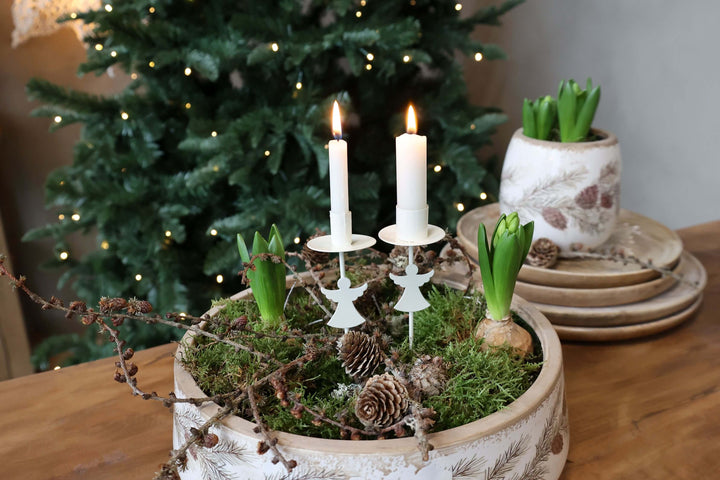 Bol à plantes avec motif de guirlande de cônes