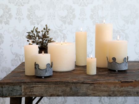 Macon Stumpenkerze – Rustikal, Creme, 16 Std.