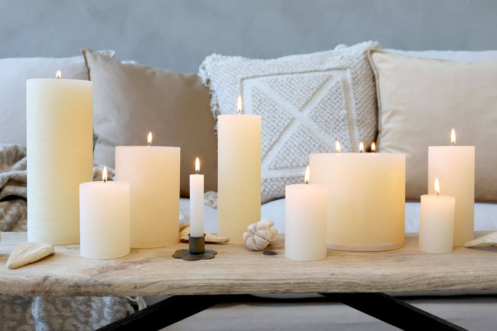 Macon Stumpenkerze – Rustikal, Creme, 16 Std.