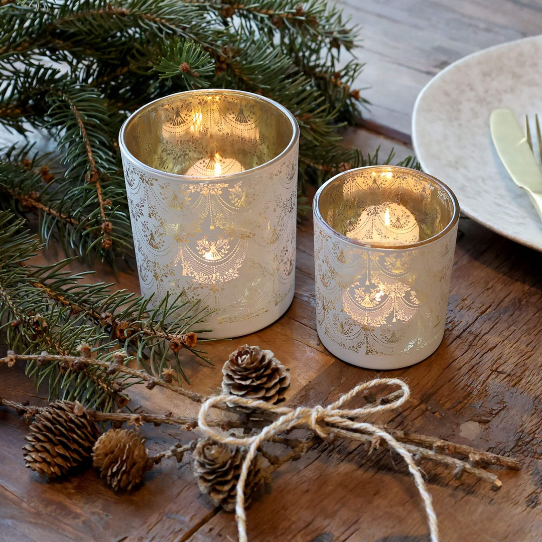 Windlicht mit filigranem Muster