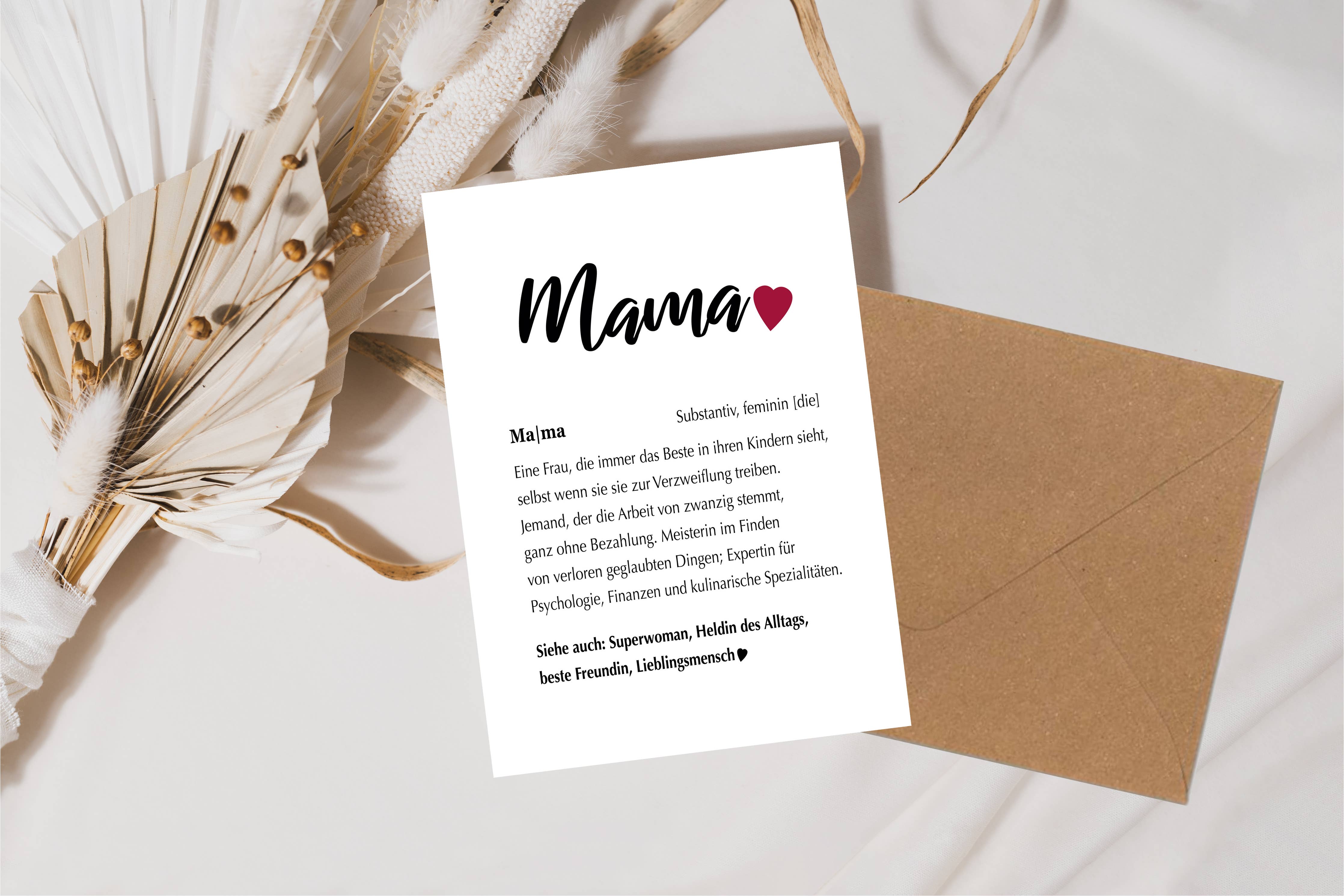 Lola Design Muttertagskarte „To The Loveliest Mum“ – Mit Grauem Umschlag, 150 X 150 Mm