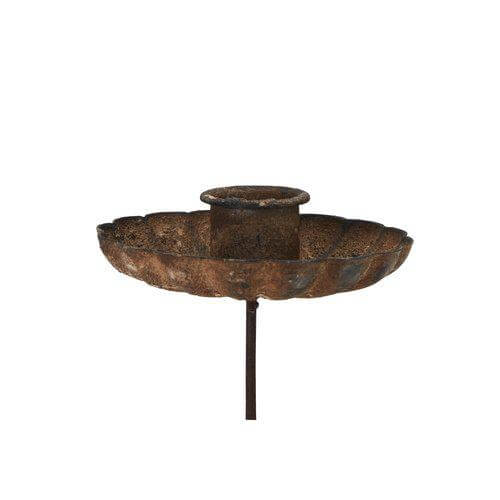 IDUN Kerzenhalterstecker -  Rostbraun 10 cm
