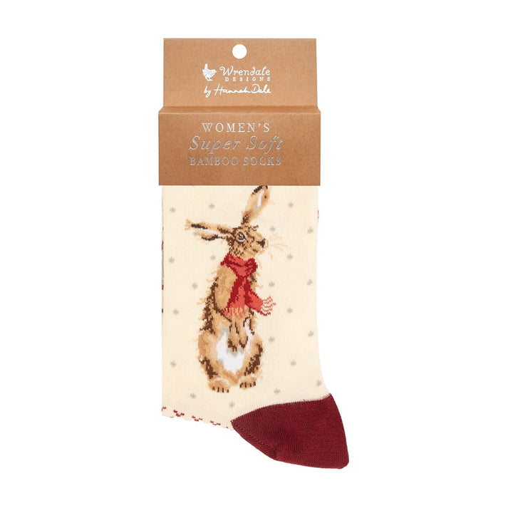 Damensocken Schneehase – By Hannah Dale