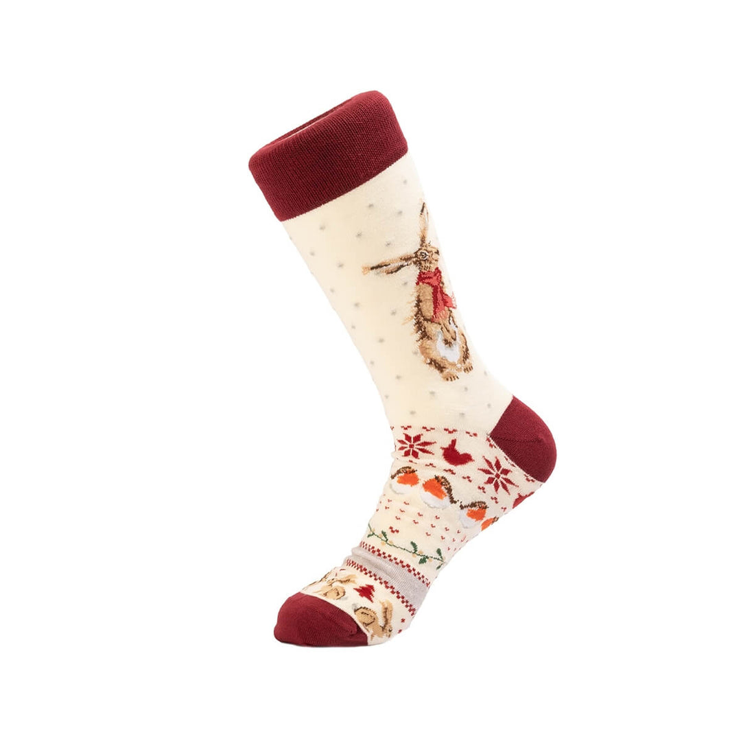 Herrensocken Schneehase – By Hannah Dale