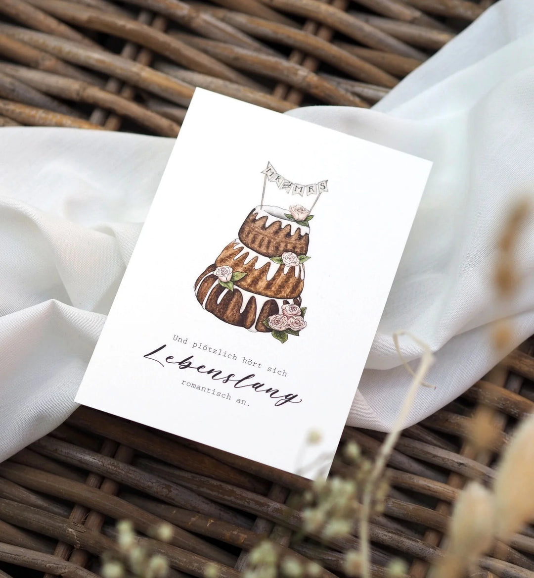 Hochzeitskarte - Hochzeitstorte