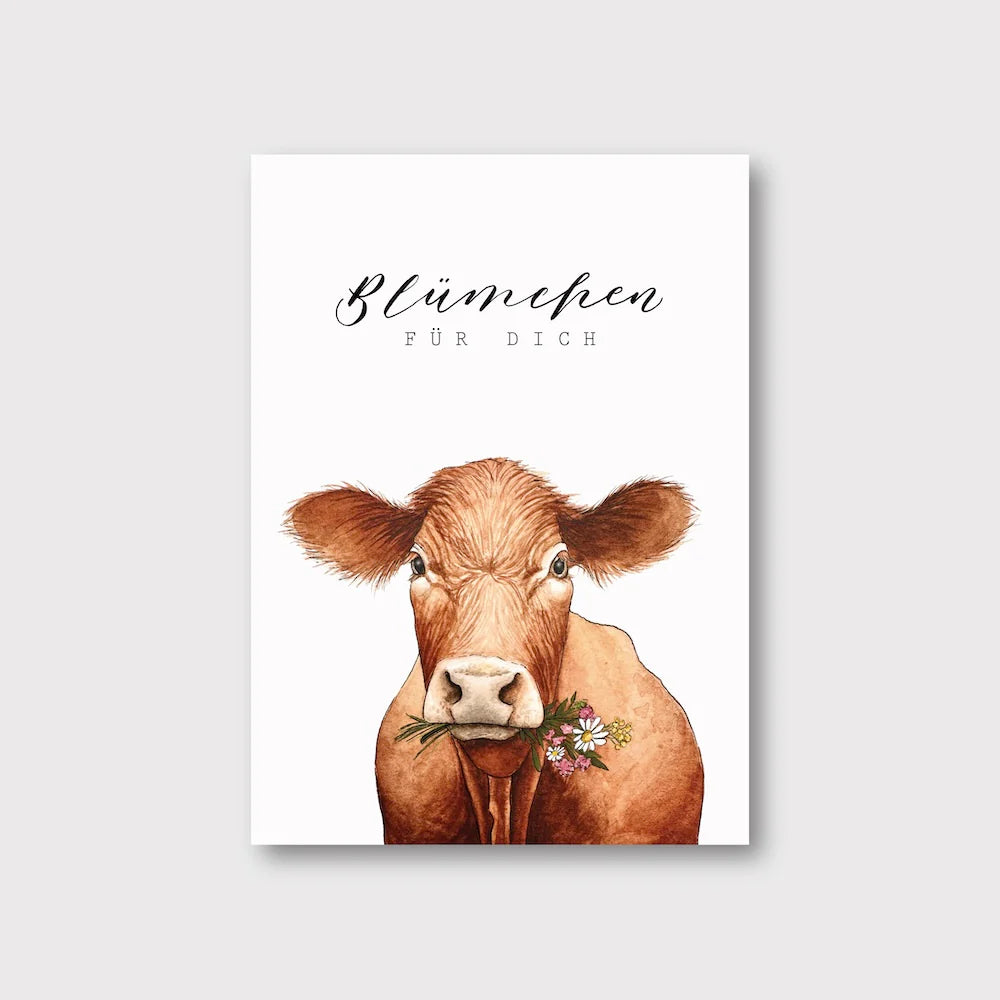 Grusskarte - Kuh