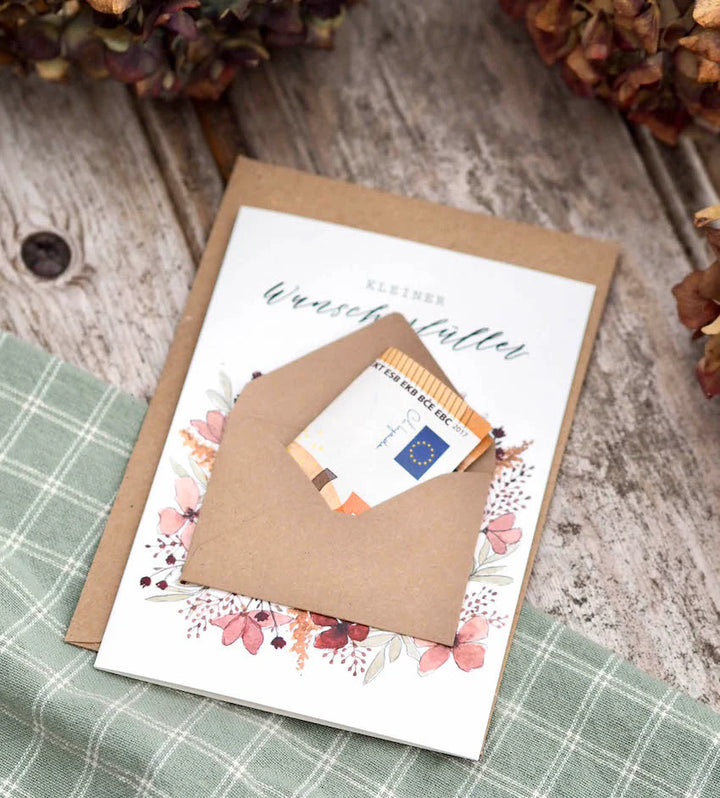 carte pour cadeaux en espèces 