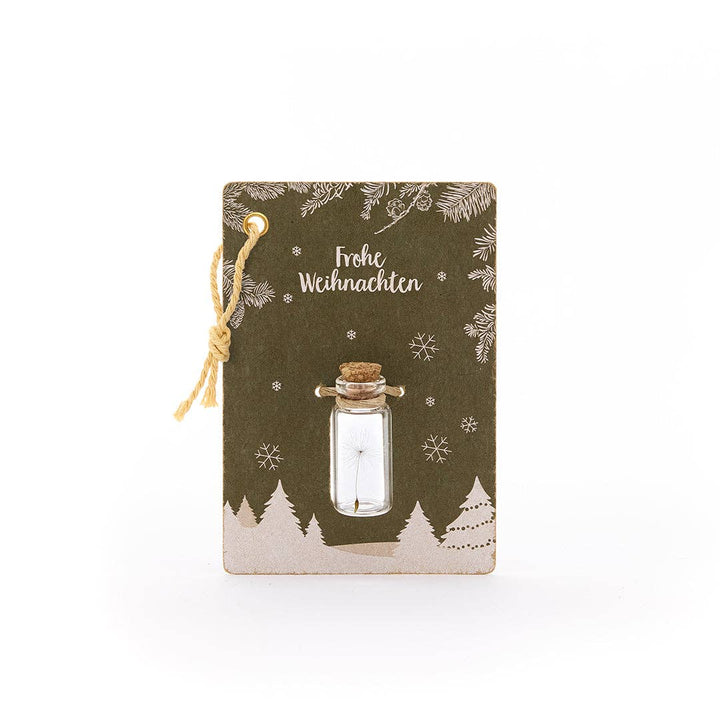 Wunscherfüller Pusteblume – Frohe Weihnachten Mini-Fläschchen