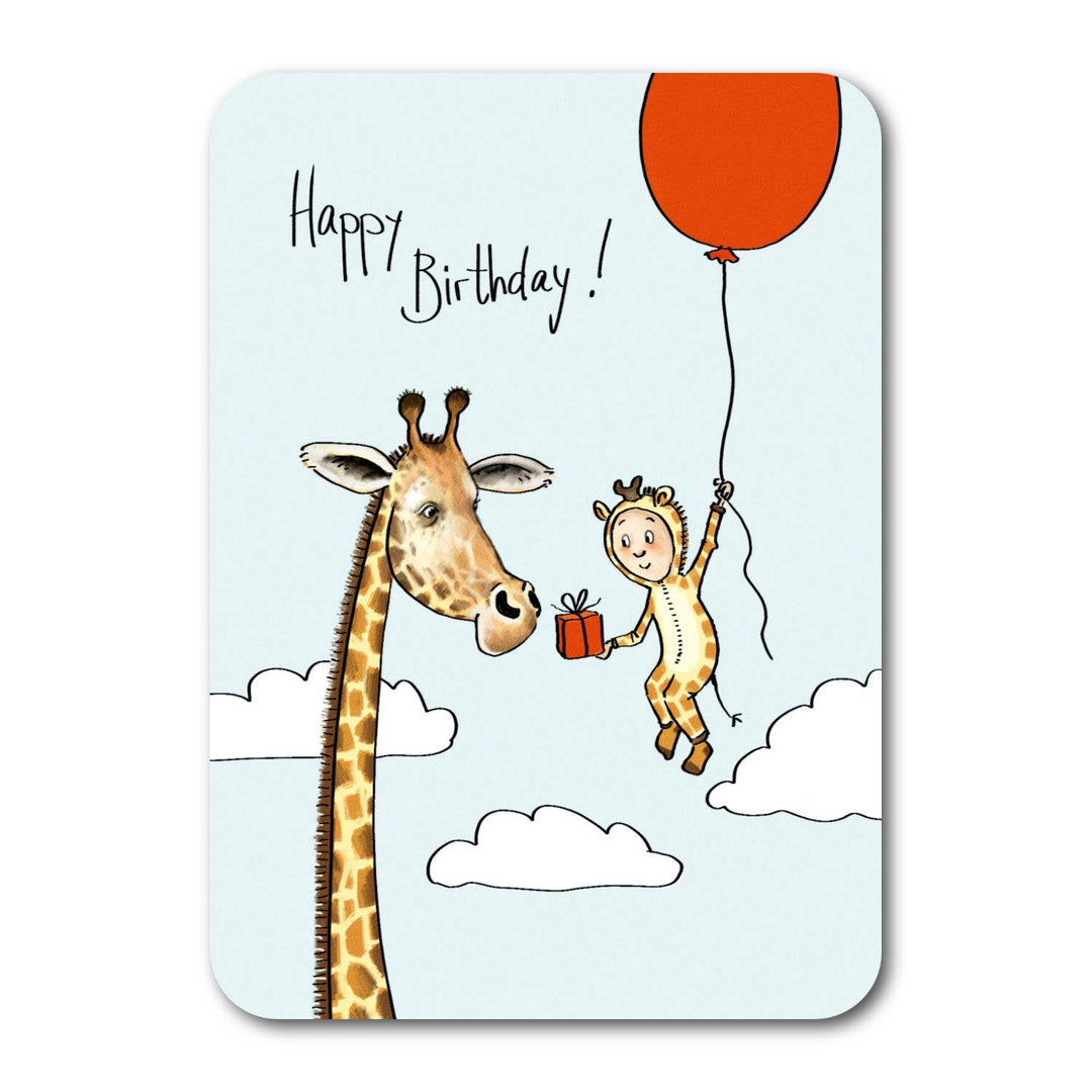 Grusskarte Happy Birthday - Giraffe
