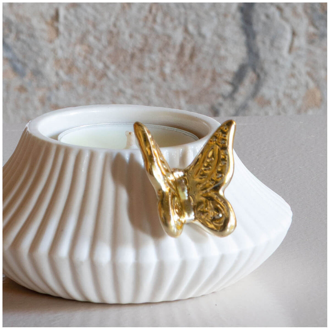 Mathilde M. Geschenkset Butterfly Kerzenhalter & 6 Duftkerzen – Marquise