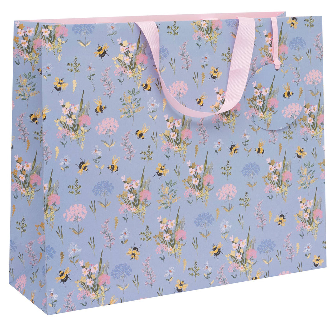 Geschenktasche -  Bienenwiese Blau