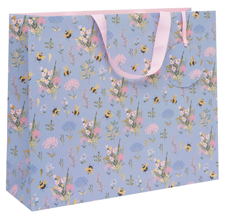 Geschenktasche -  Bienenwiese Blau